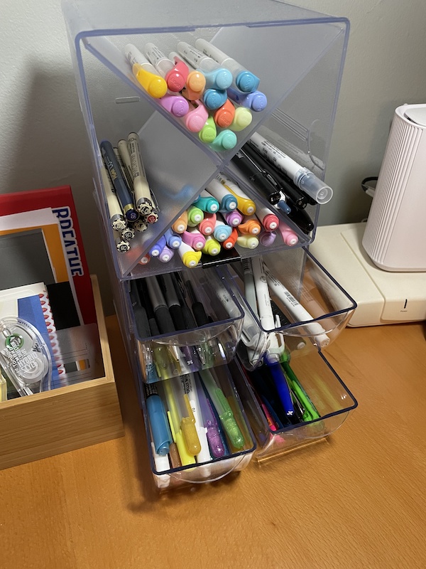 Organizing my Bullet Journal supplies, Blog