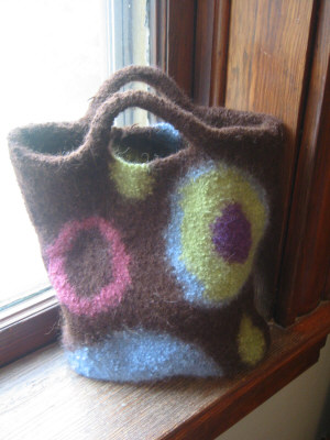 Photo of felted wool tote