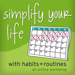 Simplify Your Life with Habits + Routines workshop logo