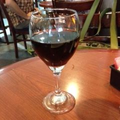 Glass of red wine