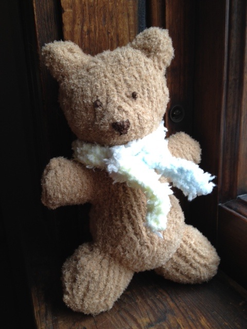 Knitted teddy bear