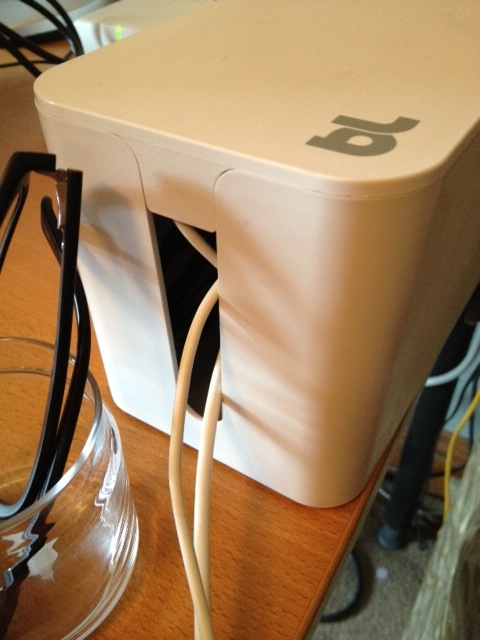 Love Blue Lounge's CableBox for making cables more streamlined, less unsightly.