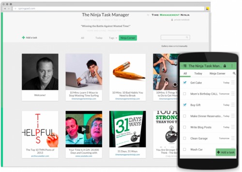 Ninja Task Manager on Springpad rocks!