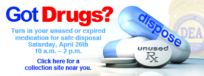 Drug Takeback day is April 26