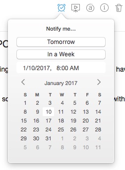 Using Evernote reminders